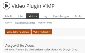 Objektübersicht: Navigation und Untermenü