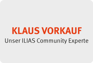 Klaus Vorkauf - Unser ILIAS Community Experte