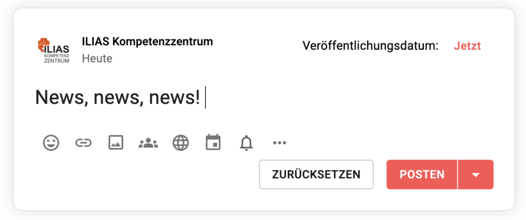 Screenshot: Beitragsentwurf "News, news, news!" in der Studo App